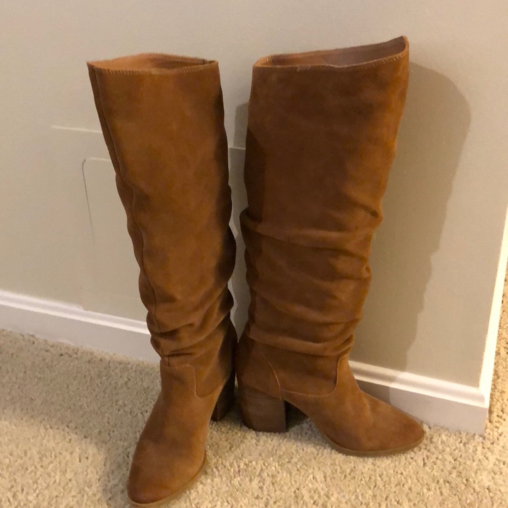 Savas Leather Pull Up Tawny Boots 3 1/2” heel